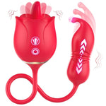G Spot Vibrator Women Sex Toys - Thrusting Vibrators Adult Toy With 9 Tongue Licking & Thrusting Modes For Female Couples Play, Rose Sex Toy For Clitoral Anal Nipple Stimulation