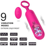 Mini Vaginal Massage Stick - Multipurpose Stimulation, Pull Ring Design, Compact And Portable, Advanced Silicone Material, 9-Frequency Vibration Mode, Female Masturbator (Red - Rct)