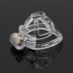 Small Lightweight Chastity Device Hollow Ventilation Penis Lock With 4 Penis Rings Invisible Sissy Lock Chastity Clear Adult Bondage Fetish Adult Sex Toys (B)