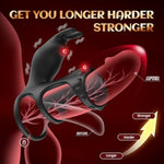 Vibrating Cock Ring Male Couple Sex Toy, Penis Ring Vibrator For Men Erection Enhancing Lasting G Spot Clitoris Stimulator With 10 Vibrations Remote Control, Penis Extender Adult Sex Toy