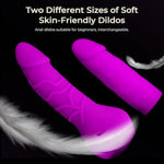 Strap On Dildo Adult Sex Toys, Wearable Strapon Harness With 2 Removeable Realistic Silicone Anal Small Dildo, Adjustable Dildo Harness For Couples' Pegging, Perfect For Beginners - Vibrant Purple