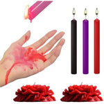 Four Seasons Scented Candle Set Of 5, Romantic Ambiance Wax Play Dating Couple Wax Play Bedroom Sleeping Aid Long Lasting Aroma Night 2Pcs Rose + 3Pcs Long Lasting Candles (2 Roses + 3 Stripes)