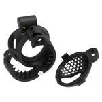 Spiked Chastity Device Chastity Cage With 2 Concealed Locks Male Sm Sex Toys Barbed Penis Cage With 4 Different Rings Lightweight And Breathable Resin Cock Cage For Men'S Penis Bondage (Arc,Black)