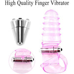 Powerful Finger Vibrator Sleeve For Women G-Spot Massager Bullet Vibrator Clit Clitoris Stimulator Female Lesbian Vagina Orgasm Masturbator Adult Couple Erotic Sex Toy