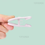 White Hanger Clips 50 Pack, Multi-Purpose Plastic Hangers Clips Perfect for Plastic Clothes Hangers, Finger Clips for Skirt Pants Hangers