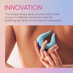 Volea Fluttering Tip Clitoral Vibrator For Women - Premium Soft Silicone Clitoral Stimulator Sex Toy With 10 Modes - 100% Waterproof, Usb Rechargeable Adult Sex Toys For Solo Play Or Couples (Blue)