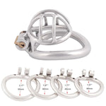 Stainless Steel Small Male Chastity Device Ergonomic Design Cock Cage S245 (1.77 Inch / 45Mm)