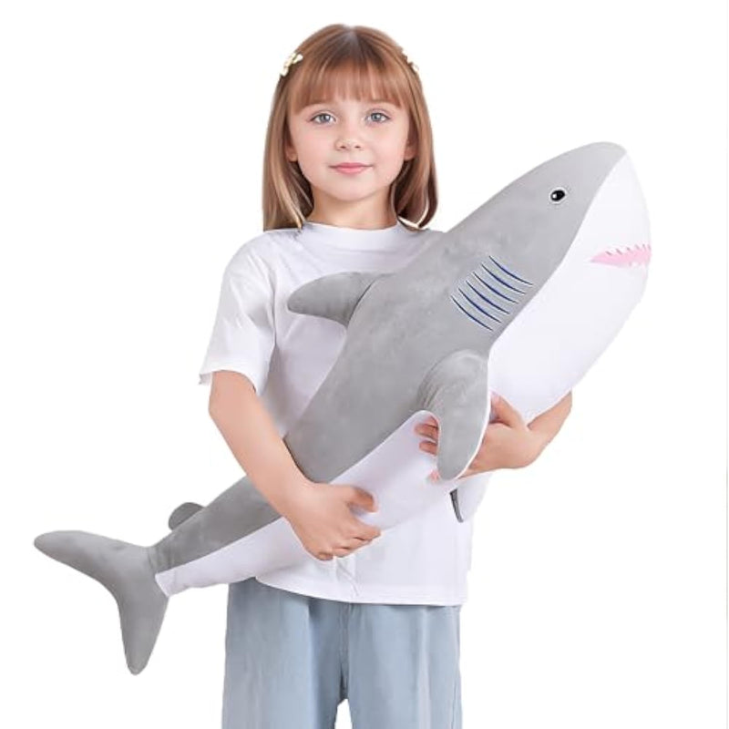 32 Inch Shark Stuffed Animal Pillow Big Whale Shark Cute Doll Soft Body Plush Stuffed Animals Toy Gift For Boy Girl Kids Birthday Valentines Christmas