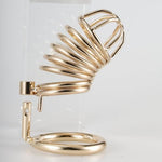 Men'S Metal Gold Chastity Lock Confinement Penis Lock A203