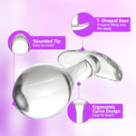Big Butt Plug Trainer,Crystal Anal Plug Mushroom Shape Sex Toys For Women Men Masturbation,Prostate Massage Anus Dilator,Curved Base & Slender Waist,Comfortable Long-Time Wear…