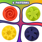 Triangle Grip Stampers Set of 4 with Various Patterns for Toddlers