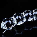 Glass Anal Beads Dildo, 7.9 Inch Big Anal Plug, Clear Glass G-Spot Stick Butt Plug Anal Beads, Temperature Play And Sensual Massage, Adult Sex Toy,Conical Tip Prostate Massager For Men And Women