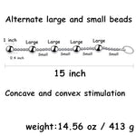 Metal Anal Beads All Steel Ultra Sturdy Butt Bead Plug with Pull Ring for SM Sex Game, Large Long Anal Snake Vaginal Dilator BDSM Toy Ass G-spot Stimulator Prostate Massage Female Adult Sex Toys