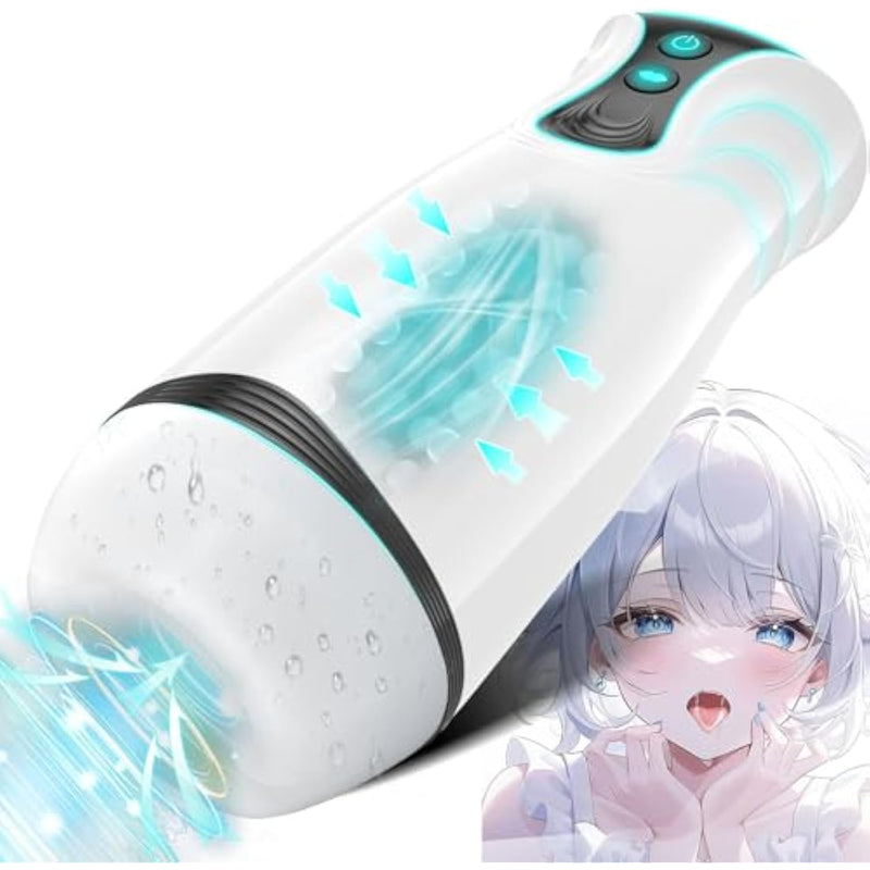 Automatic Sucking Male Masturbator?3 In 1 Male Stroker With 10 Vibration & 4 Suction & One-Click Climax, Hands Free Penis Pump With 3D Textured, Blowjob Toy Mens Adult Sex Toys For Men