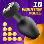 Anal Plug Vibrator With 3 Butt Plugs, Wireless Remote Control 10 Frequency Vibration Mode, Adult Sex Toys And Games