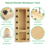 Montessori Screwdriver Board Set, Wooden Montessori Toy Tool For 3 4 5 Year Old Kids, Educational Screw Board Sensory Learning Toys Stem Fine Motor Skills Toys
