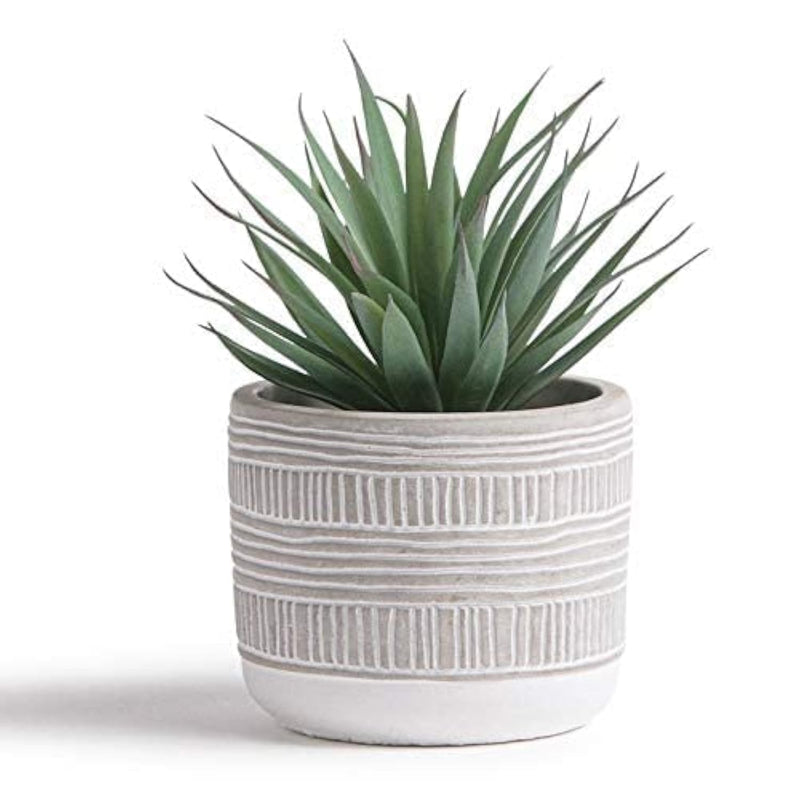 Desk Plant | 8" X 4.5" Artificial Plant In Pot | Beautiful Faux Plant For Kitc
