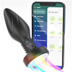 Vibrating Anal Plug App Control Prostate Massager With Rotation Function, Super Quite 9 Vibrating Modes Adult Sex Toys & Games For Men Women Couples Rotating Led Light Up Silicone Butt Plug
