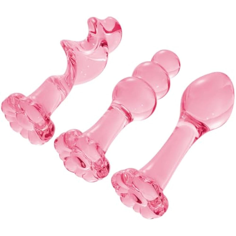 3 Pcs Set Glass Butt Toys Anus Beads Anal Trainer Dildo Crystal Butt P BlessMyBucket 3 Pcs Set Glass Butt Toys Anus Beads Anal Trainer Dildo Crystal Butt P BlessMyBucket