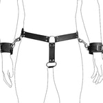Bdsm Male And Female Chastity Belt Bondage Restraints Devices With Straps Cuffs, Faux Leather Handcuffs Sex Bed Adult Toys, Sex Leash Bondage Fetish Handcuffs Kit Cuff Set For Couples Bedroom Play