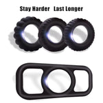 4Pcs Silicone Cock Ring Set With Ball Stretcher Different Size Penis Rings Kit Combination For Erection Enhancing, Male Cock Sleeve Penis Enlargement Stretchy Adult Sex Toys For Men Couples