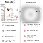 Red Heart Gem Glass Plug Set, 3 Piece Anal Training Kit With Small Medium And Large Plugs, Tapered Tip For Easy Entry, Non Porous Glass For Temperature Play, Waterproof, Safe With Any Lubes
