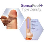 Dr Skin Plus 7 Inch Soft Posable Dildo - Suction Cup O Ring Strap On Harness Compatible - Realistic Medium Dildo Sex Toy For Women Men Couples - Vanilla