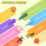 Sorting Toys For Toddlers With Sensory Play Box - Autistic Speech Therapy, 48 Toys Dinosaurs, Animals, Fruit, Vehicles, Balls, Food Learning Play Set, Preschool Educational Learning Gift