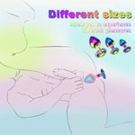 3Pcs Colorful Metal Plated Butt Plug Luxury Jewelry Anal Trainer Anal Sexy Toys Kit For Large/Medium/Small