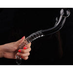Crystal Glass Pleasure Wand Dildo Penis - Store - Smooth Glider Curved Glass,Clear
