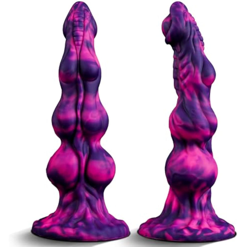 9.6" Huge Fantasy Horse Monster Dildo, 3 Big Knots Large Silicone Thick Dragon Anal Dildo With Suction Cup, Prostate Massage Giant Dog Knotted Adult Sex Toys For Men Women Gay