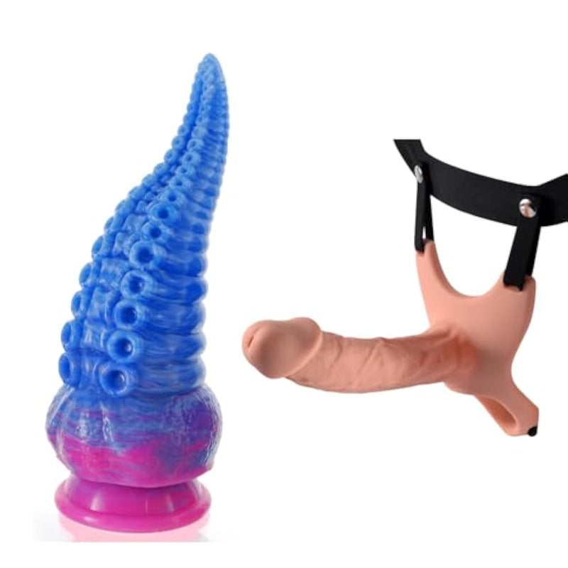 Hollow Strap-On System + Tentacle Realistic Dildo