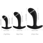 3 Pcs Anal Plugs Training Set For Comfortable Long-Term Wear, Silicone Butt Plug Trainer Kit, Prostate G-Spot Anal Sex Toys For Men Women Beginners Advanced Users