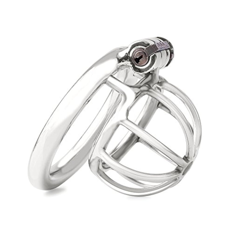 Super Small Male Chastity Device, Stealth Convenient Lock Cock Cage, Penis Ring, Hypoallergenic Stainless Steel Chastity Belt, Virginity Lock, Adult Game Sex Toy (1.57 Inch/ 4.0Cm)