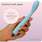 Luna Vibrator By – 7-Speed Rechargeable G-Spot Personal Massager – Water-Resistant, Ultra-Quiet, Medical-Grade Silicone, Curved Head, Ergonomic One-Button Design