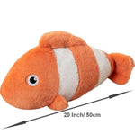 19.6 Inch Clownfish Throw Pillow Hugging Clown Fish Plush Clownfish Stuffed Animal Toys Clown Fish Pillow Sofa Cushion Clownfish Gift For Kids Or Lovers In Valentine'S Day, Birthday...