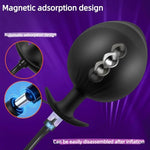 Inflatable Anal Plug Large Butt Plug with Anal Pump Magnetic Design