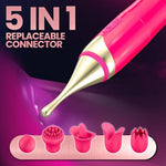 2 in 1 Vibrator Wand Female Rose Sex Toys for Women
