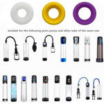 3Pcs Penis Pump Sleeve Dick Extenders Silicone Vacuum Seal Ring Realistic Vagina Sleeve Replacement Seal Cap Silicone Sleeve For Men Adult Pleasure