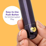 Glow Up Bullet Vibrator - 3 Inch Easy To Use Mini Bullet Massager - 10 Function Bullet Vibrator For Women - Rechargeable & Waterproof - Black