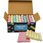 120 Pack Jumbo Sidewalk Chalk, 10 Neon Colors, Washable Outdoor Art for Kids