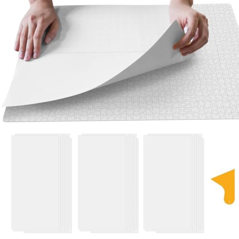 Puzzle Saver – 24-Pack Puzzle Glue Sheets For 1000-3000 Pieces, Self-Adhesive Sticker Sheets, Easy To Preserve & Frame Jigsaw Puzzles