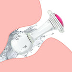 Glass Anal Butt Plug Sex Toys Crystal Anal Trainer With Diamond Transparent Butt Plug Anal Sex Toy For Women Men Couples Anal Expander Training Anal Dildo Anal Toy Anal Plug (S)