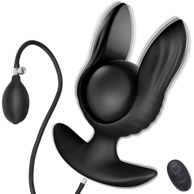 Expand Inflatable Vibrating Anal Plug Remote Control Butt Plug With 10 Vibration Modes Anal Trainer Vaginal Prostate Massage G-Spot Stimulation Adult Sex Toy For Women Men Couple