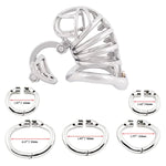 Male Cock Cage Penis Ring Virginity Lock Chastity Belt Adult Game Sex Toy With Separation Hook T555 (55Mm Xl Size)