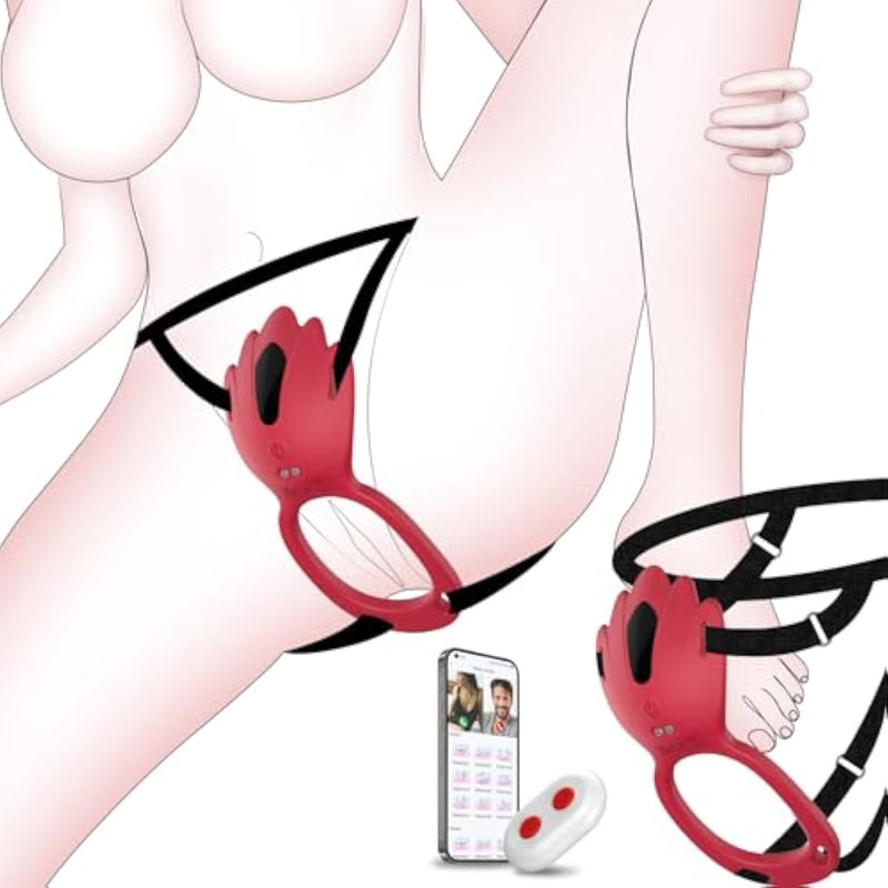 Adult Sex Toys Wearable Panty Vibrator,Female Sex Toy With 9 Vibration Modes,Vibrating Penis Ring Clitoral Stimulator,Couple Sex Toy With App & Remote Control Vibrators For Women Men Sexual Pleasure