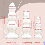 Huge Anal Beads For Anal Dilation Training Liquid Silicone Anal Plugs With Strong Suction Cups Cone Dildos For Female And Male (L)