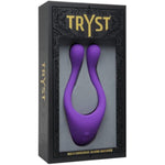 Doc Johnson TRYST - Multi Erogenous Zone Silicone Vibrator and C-Ring - Focused Stimulation For Both Partners - Synergistic Vibrations - Purple