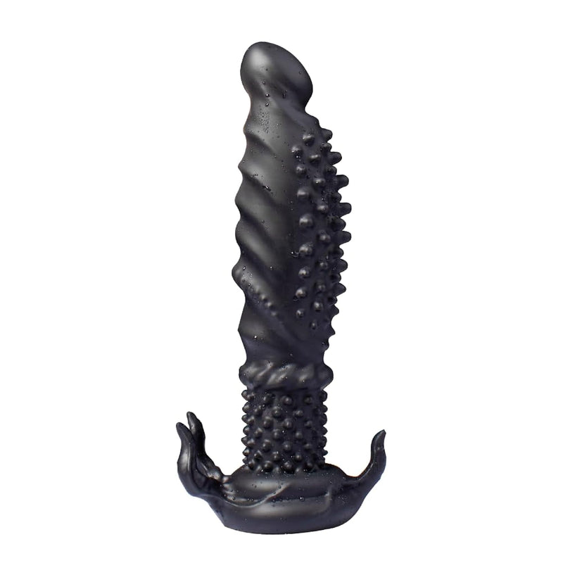 Devil'S Tentacle Dildo Liquid Silicone Anal Plug With Powerful Suction Cup G-Spot Stimulation Soft Monster Dildo Anal Plug Sex Toy Unisex (Black)
