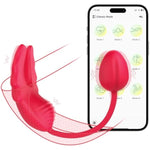 App Remote Control Vibrator,Wearable G-Spot Clit Dual Stimulation Vibrators,Womens Adult Sex Toys With 9 Vibration Modes,Wearable Panty Mini Discreet Butterfly Vibrator For Couples